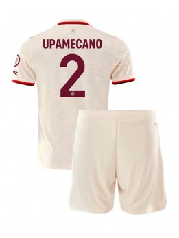 Bayern Munich Dayot Upamecano #2 Ausweichtrikot für Kinder 2024-25 Kurzarm (+ Kurze Hosen)